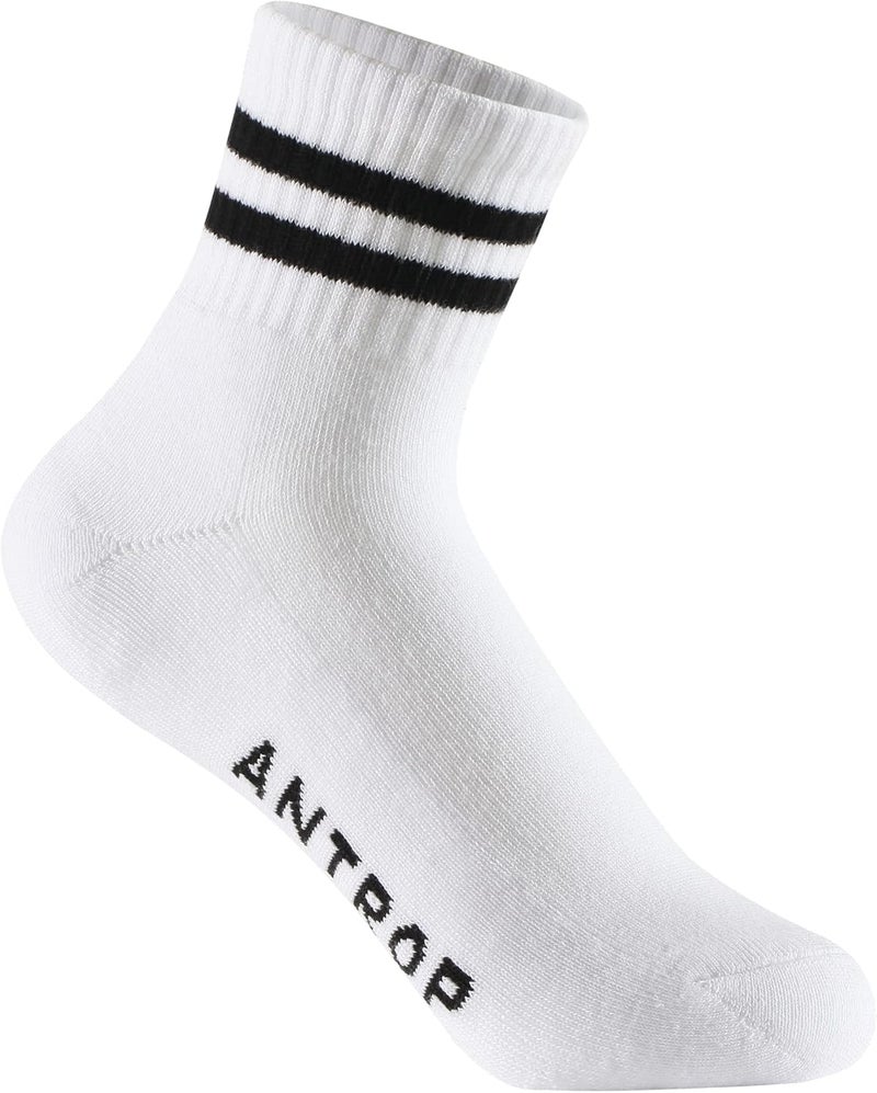ANT21T Antrop WoMen Quarter Crew Cotton Heel Tab Athletic Running Cushion Socks - Image 3